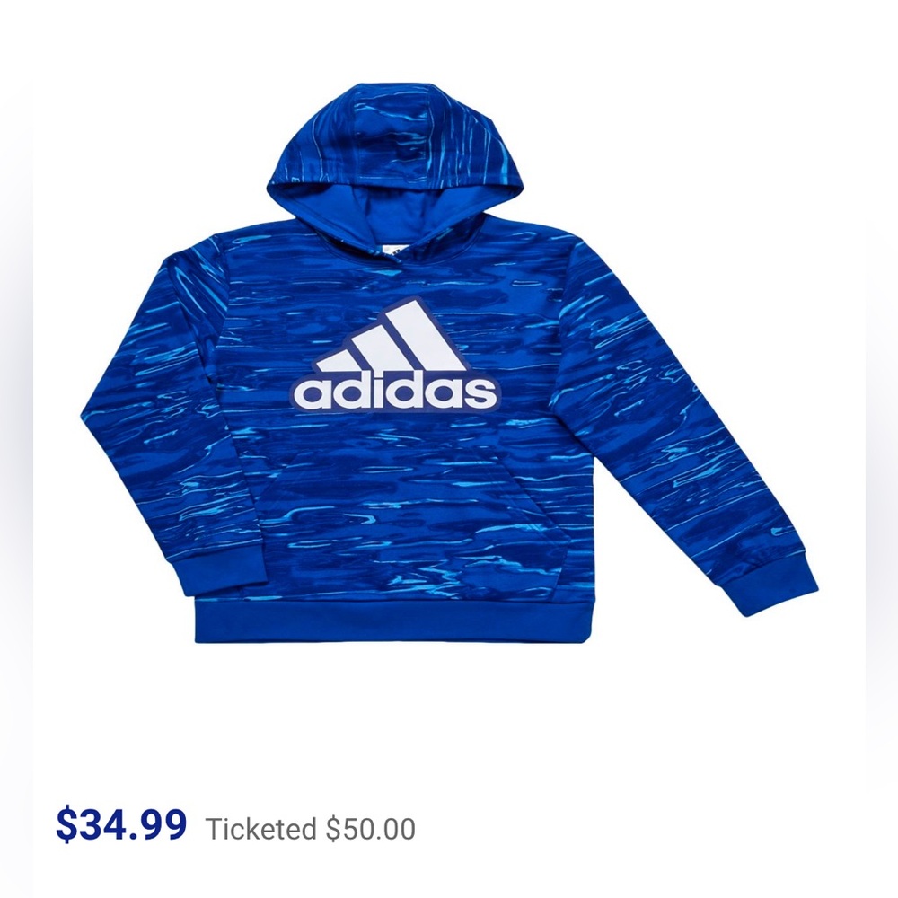 Blue camo adidas hoodie